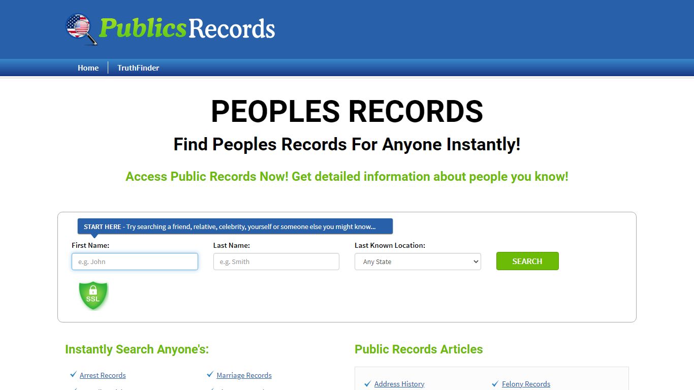 Find Peoples Records For Anyone